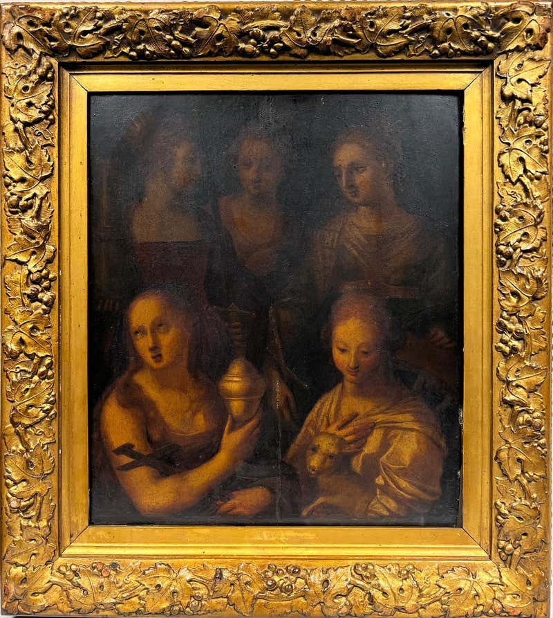 Dutch School - Fine Dutch Oil Painting Portrait of a Renaissance Lady ...