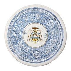 Italian Renaissance Period Maiolica Dish with the Mark of Virgiliotto Calamelli