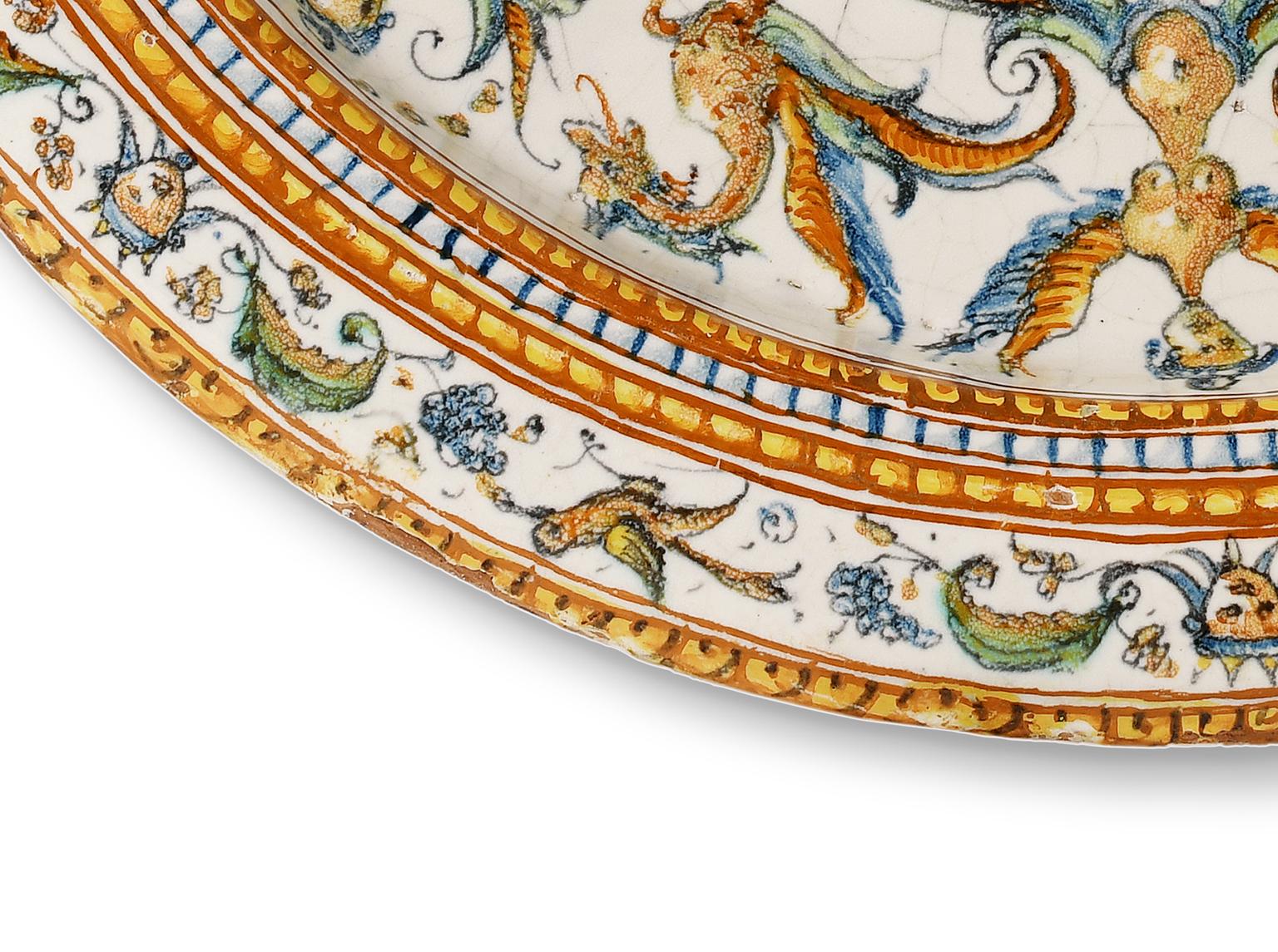 Italian Renaissance Plate, Patanazzi Workshop Urbino, End of 16th Century For Sale 2