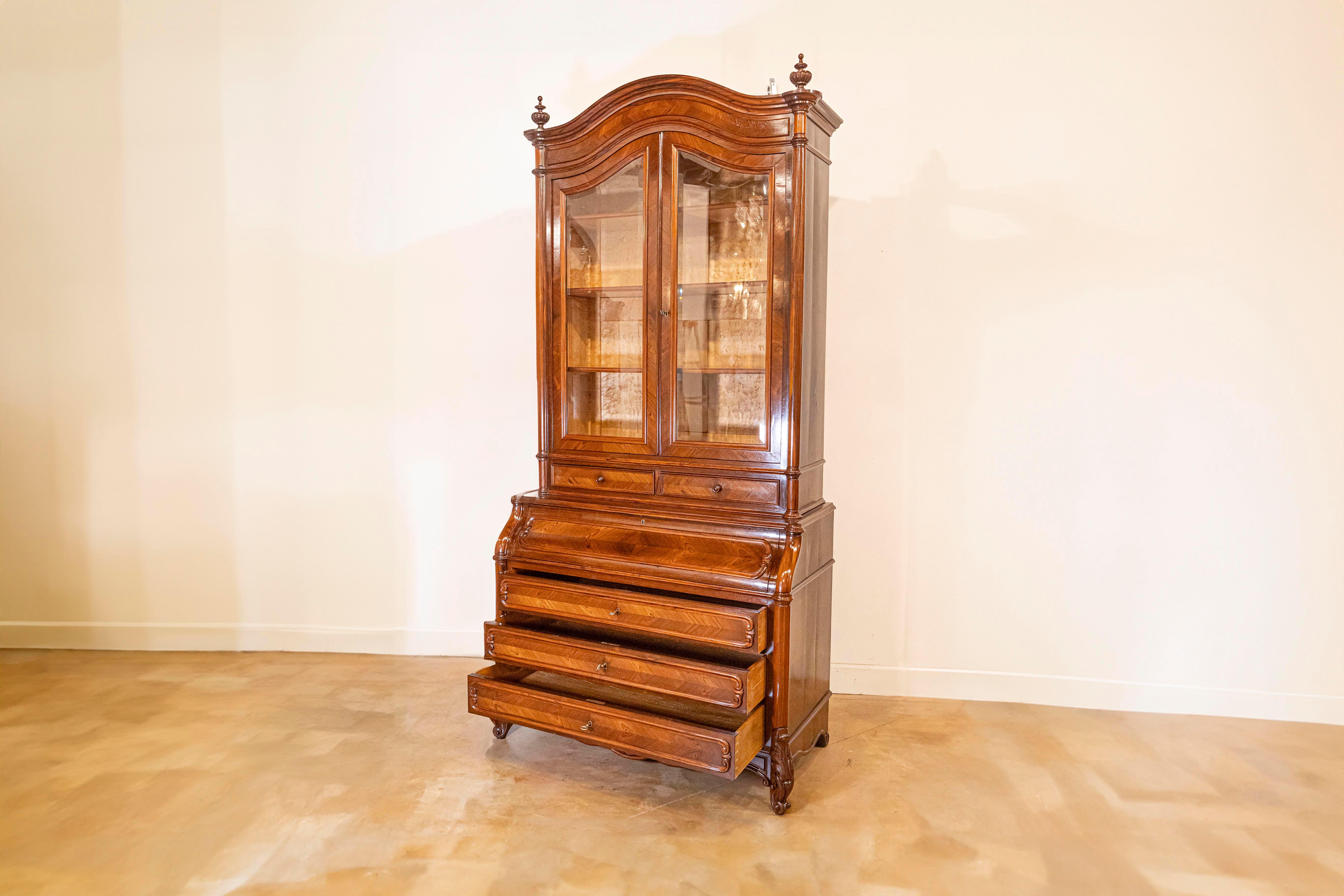 Italienischer Bücherregal Sekretär der Neorenaissance-Revival-Zeit, 19. Jahrhundert im Angebot 7