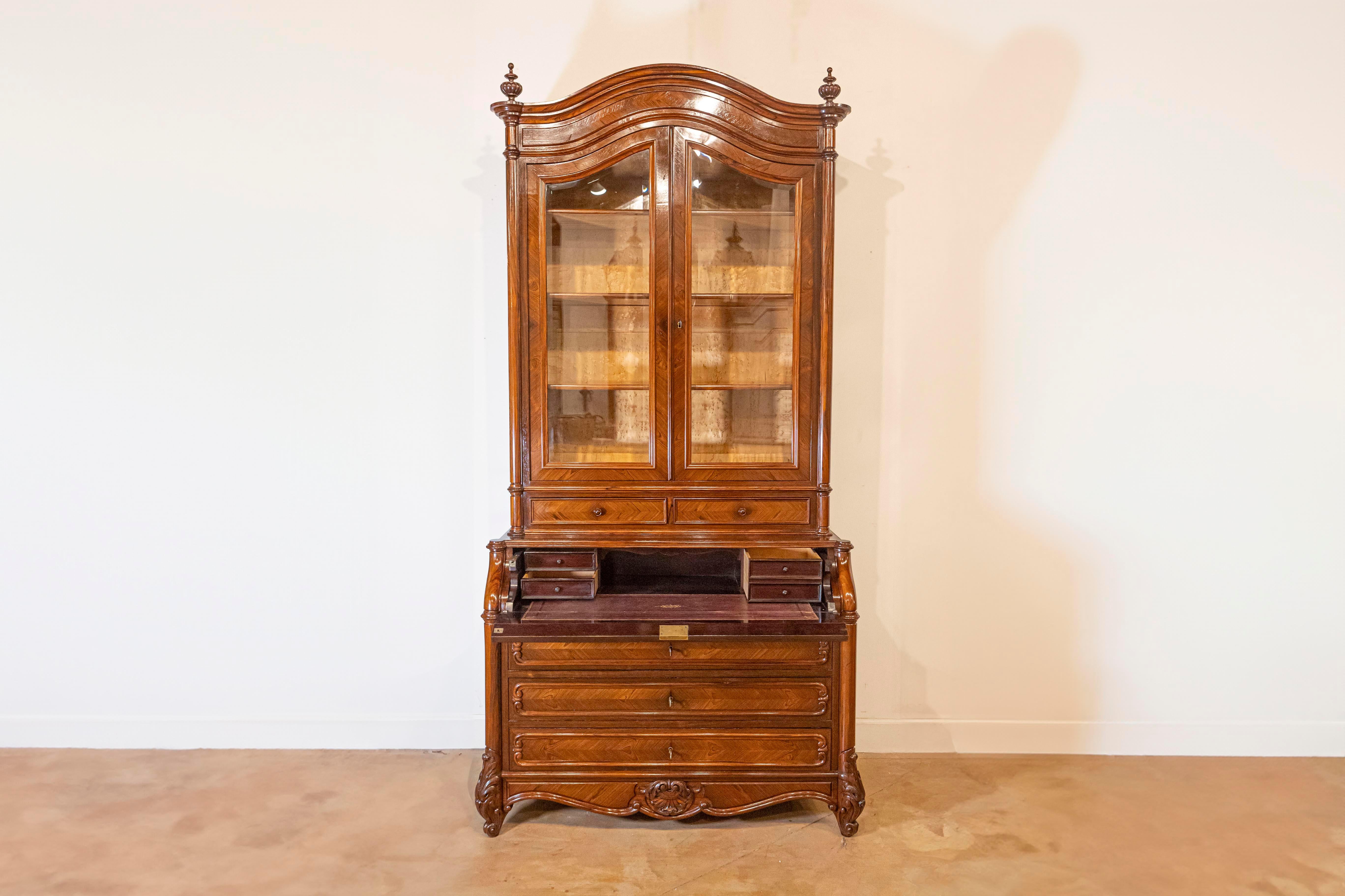 Italienischer Bücherregal Sekretär der Neorenaissance-Revival-Zeit, 19. Jahrhundert im Angebot 1