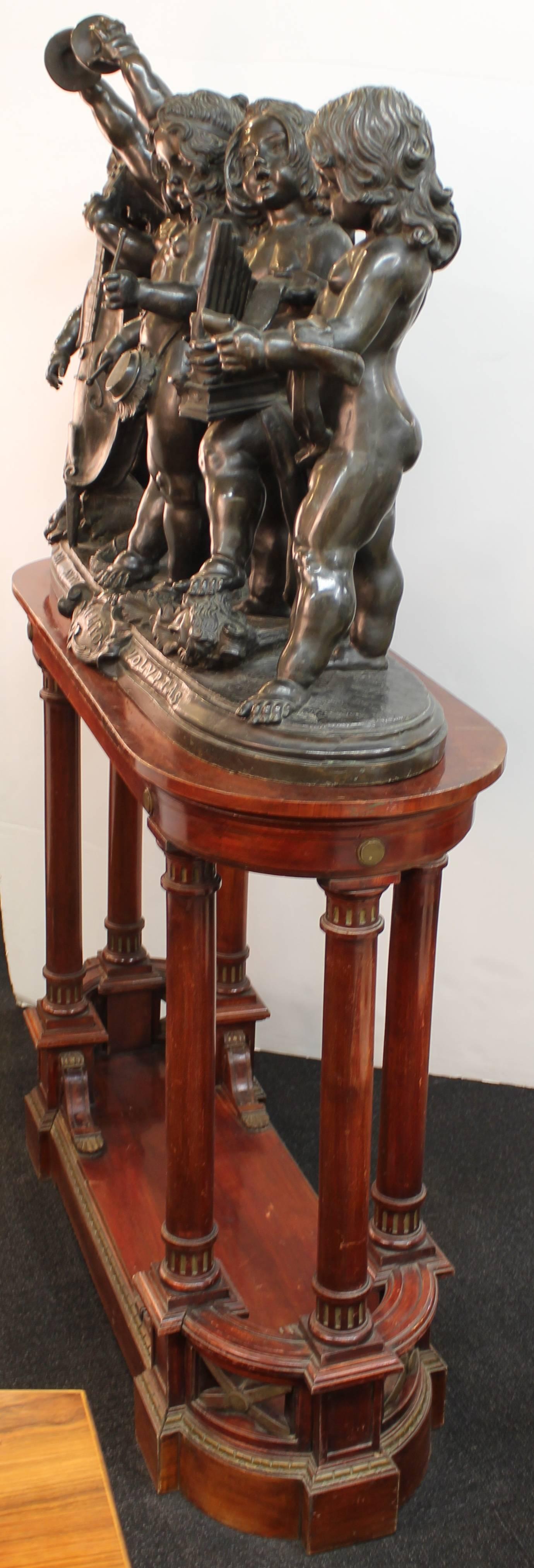 Italian Renaissance Revival Bronze Putti Concerto Attributed to Ferdiando Vichi 3