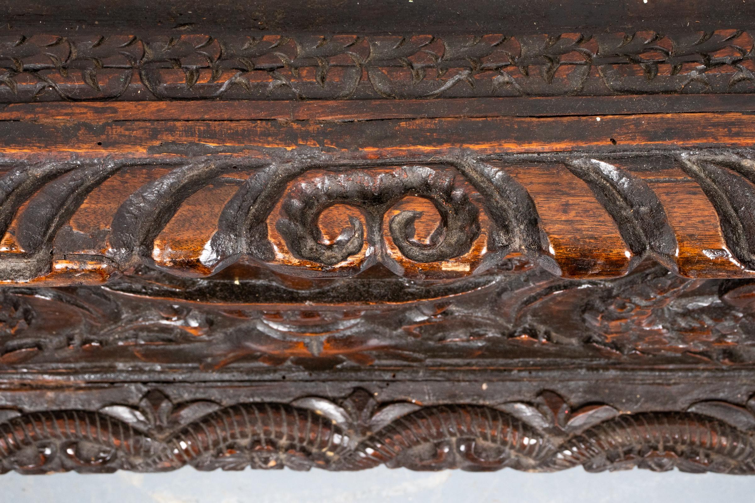 Italian Renaissance Revival Carved Oak Cassone 2
