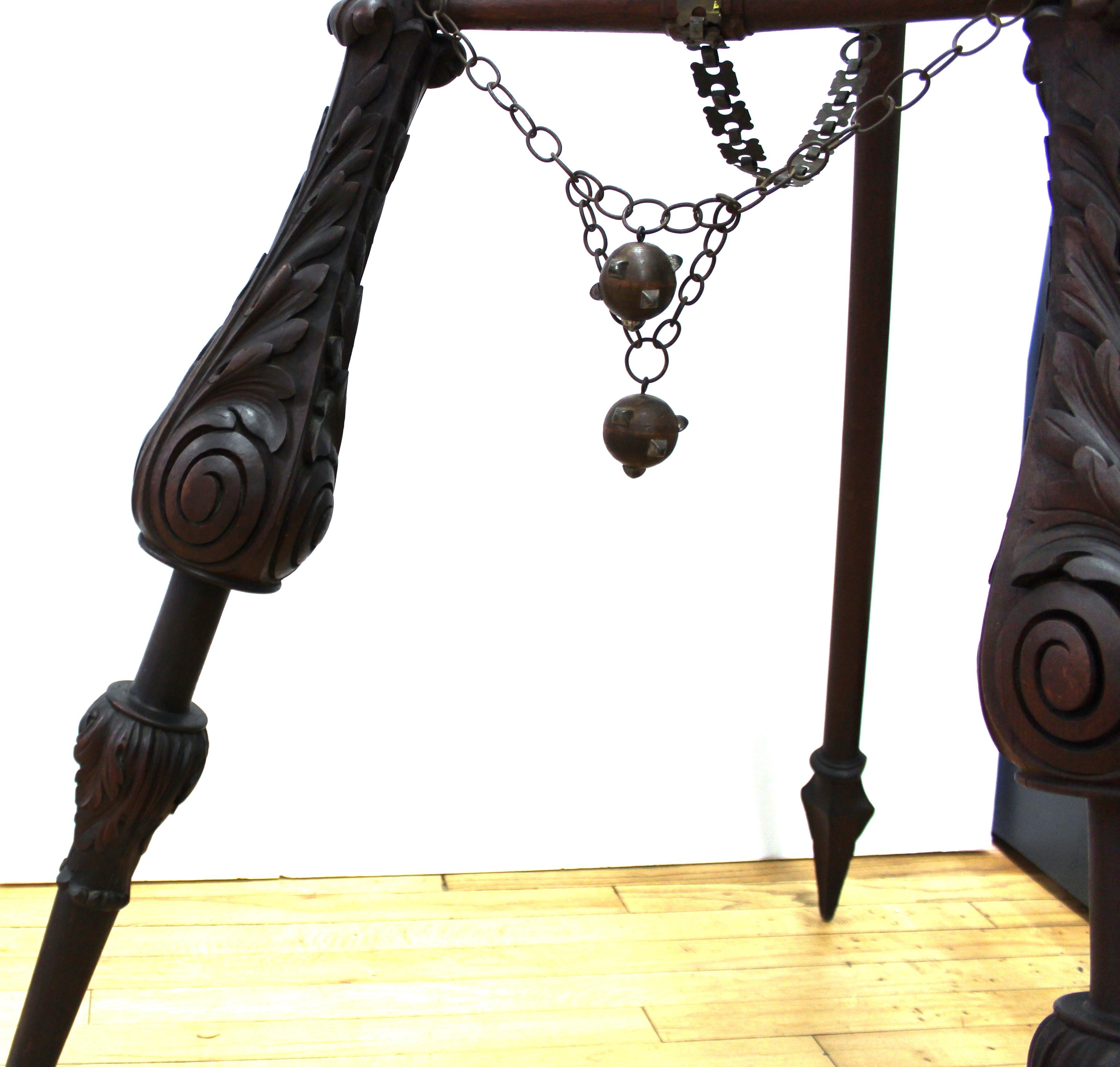 Italian Renaissance Revival Easel with Jousting Lances & Knight Helmet Finial For Sale 5