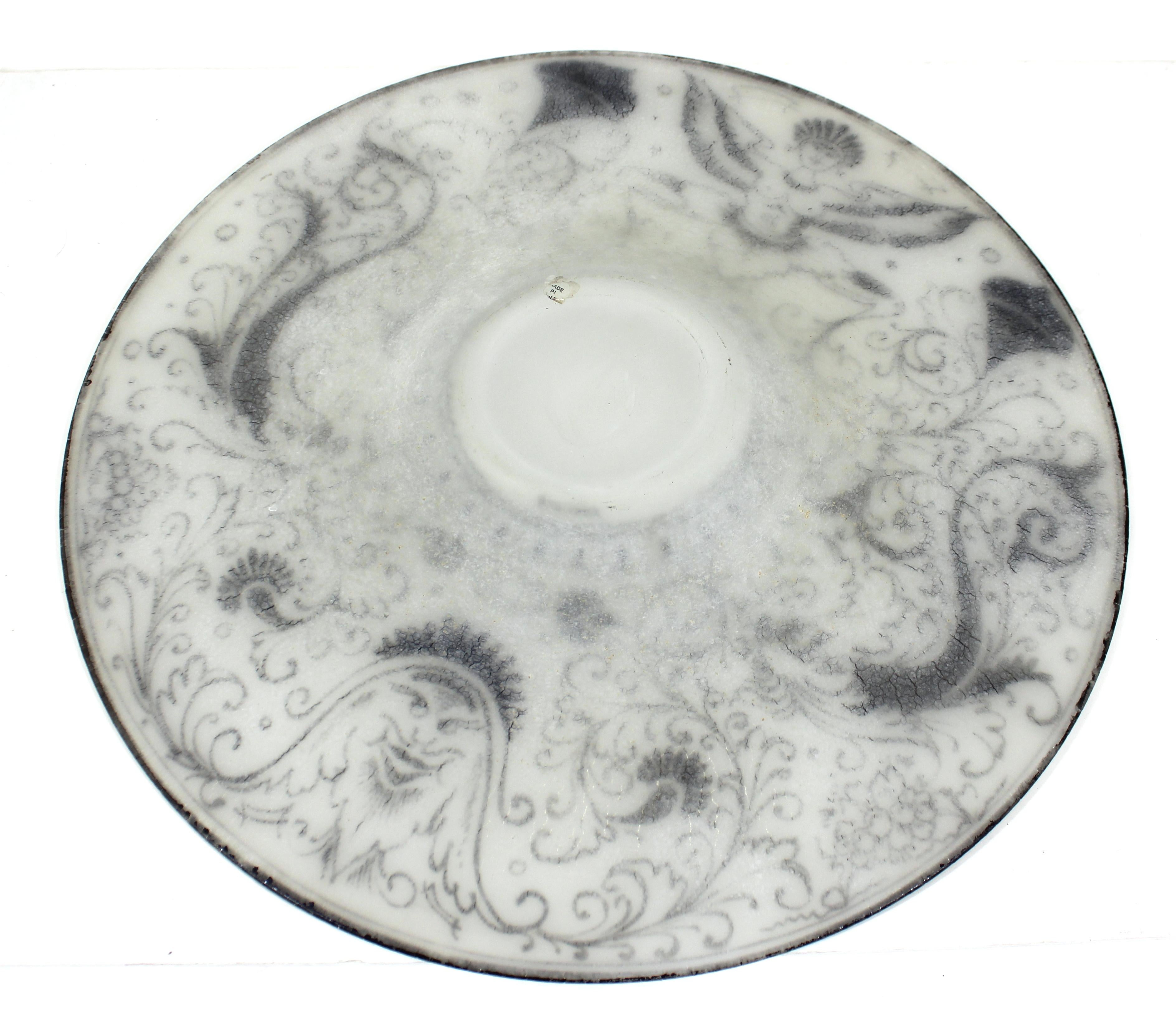 Italian Renaissance Revival Style Painted Glass Charger Plate For Sale 3