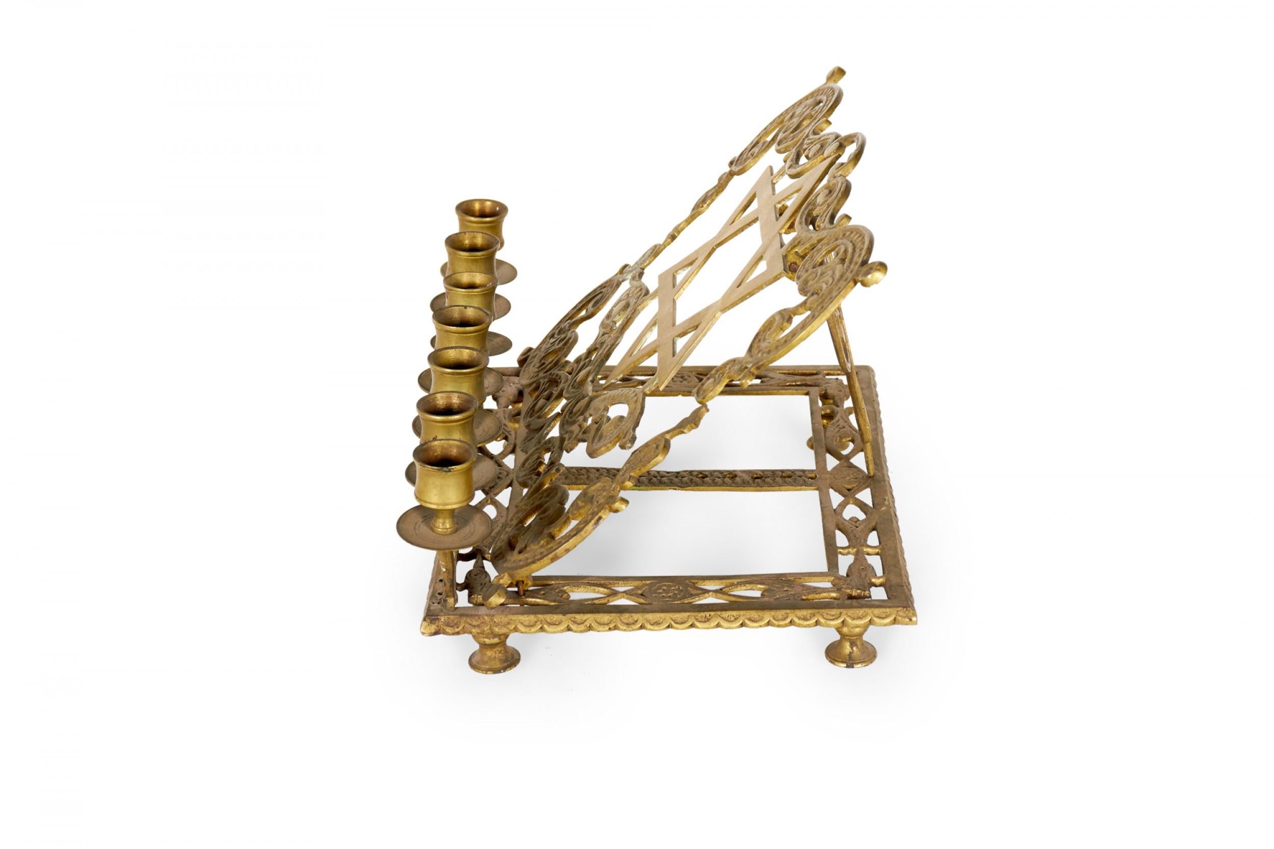 Brass Italian Renaissance Star of David Book Stand For Sale