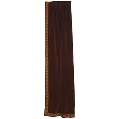 Italian Renaissance Style Brown Velvet Metallic Thread Drape