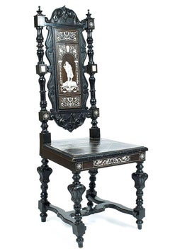 Italian Renaissance Style Carved Chair from Second Half of the 19th Century
