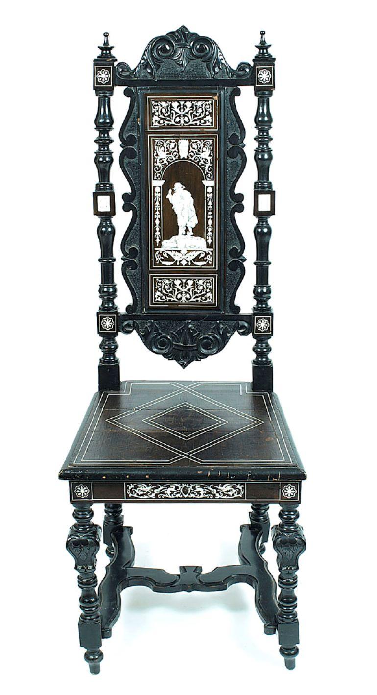 Italian Renaissance Style Carved Chair from Second Half of the 19th Century For Sale 2