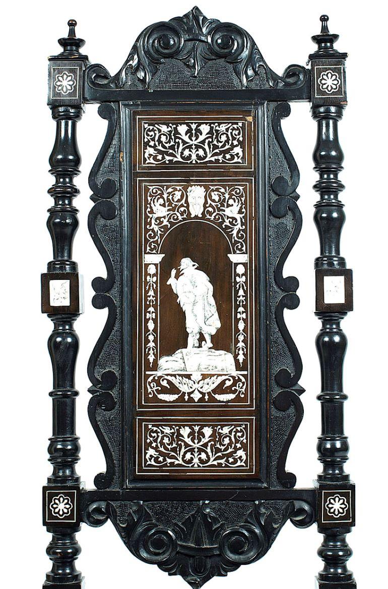 Italian Renaissance Style Carved Chair from Second Half of the 19th Century For Sale 3