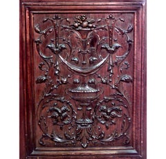 Italian Renaissance Style Carved Walnut Door