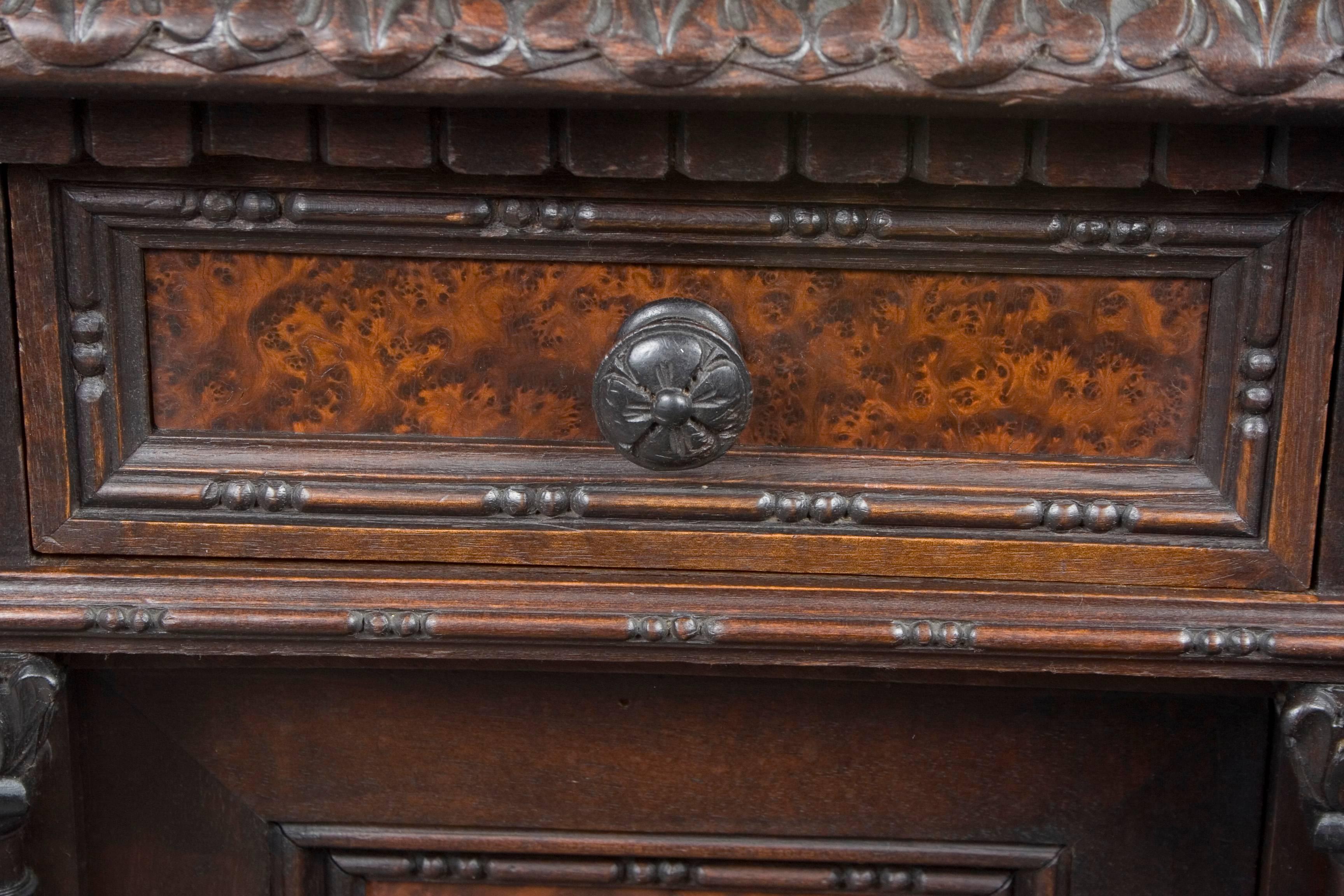 Italian Renaissance Style Carved Walnut Vanity 3