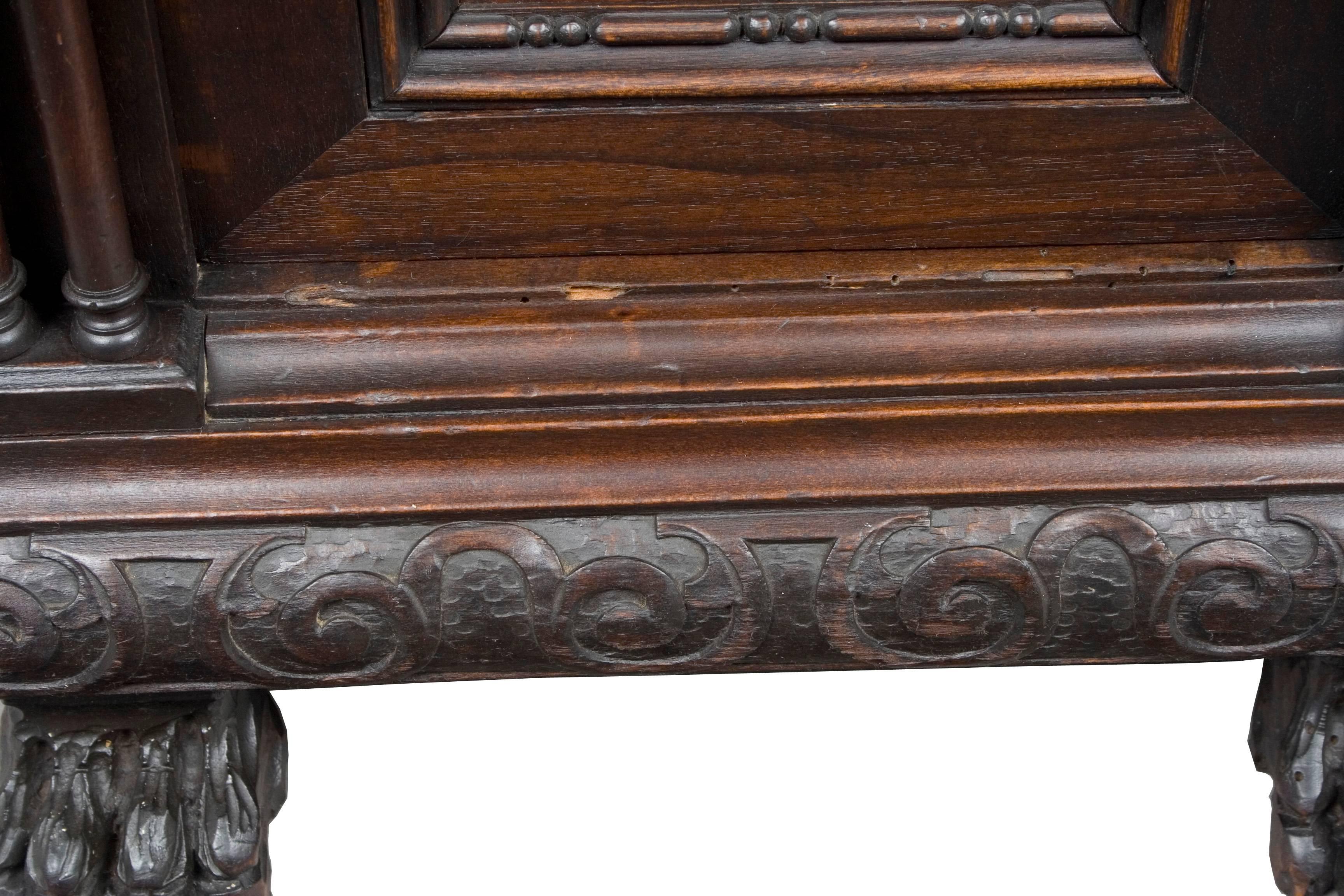 Italian Renaissance Style Carved Walnut Vanity 4