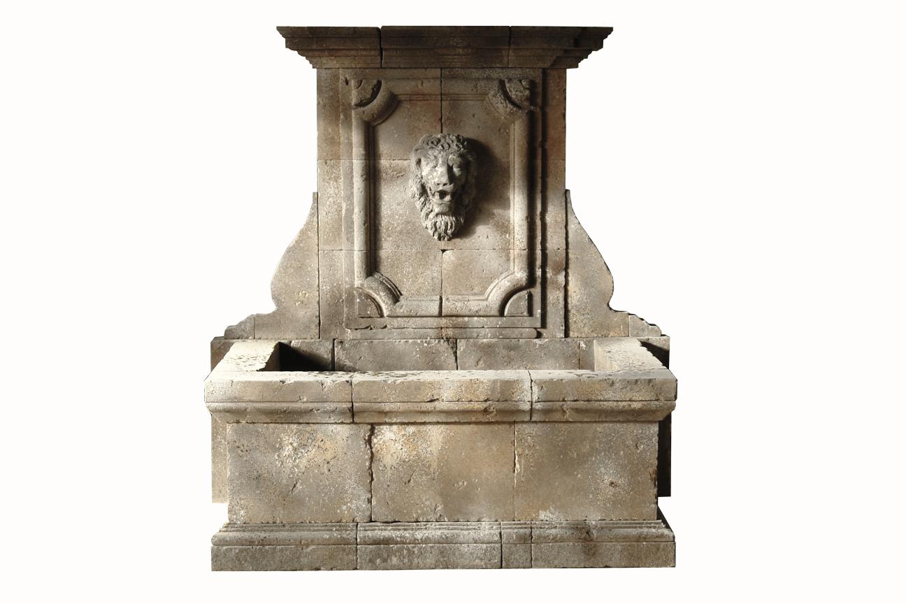 Italian Renaissance Style Fountain, Hand-carved Pure Limestone, Antique Patina For Sale 11