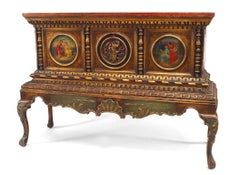 Italian Renaissance Style Polychromed Gilt Chest