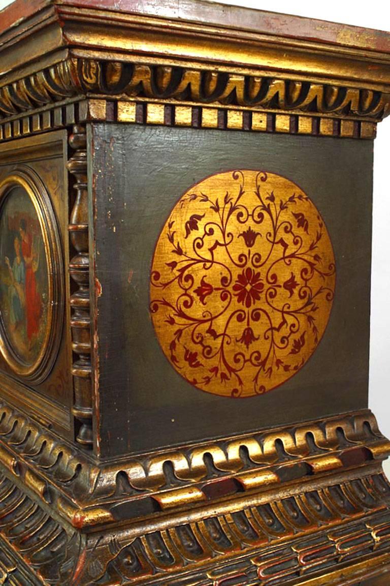 Italian Renaissance Style Polychromed Gilt Chest In Good Condition For Sale In New York, NY
