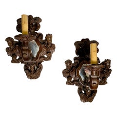 Apliques de Espejo Estilo Renacimiento Italiano