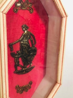 Italian Renaissance Style Nymph and Cherubs Bras Wall Decor Plaque, a Set of 4