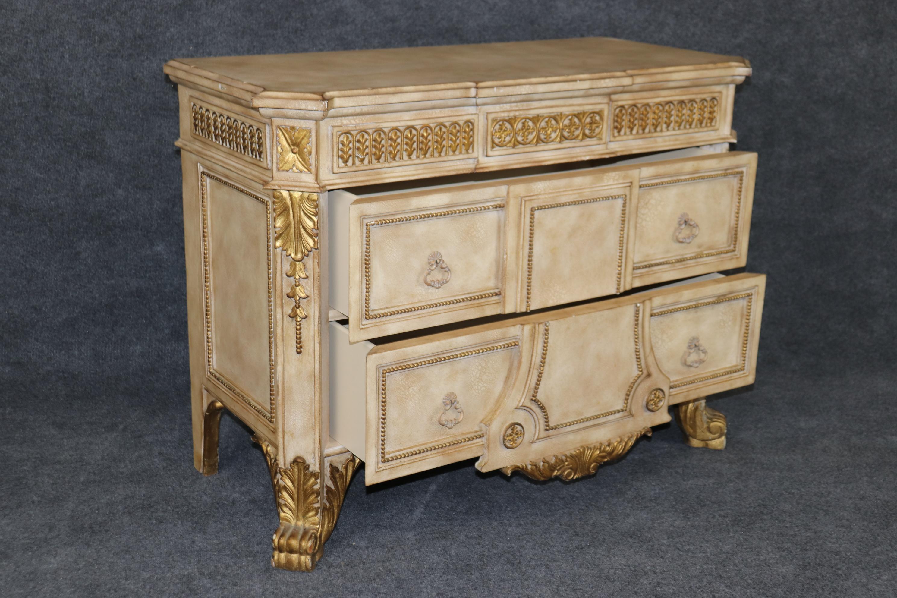 Contemporary Italian Renaissance Style Paint Decorated and Gilt Commode  For Sale