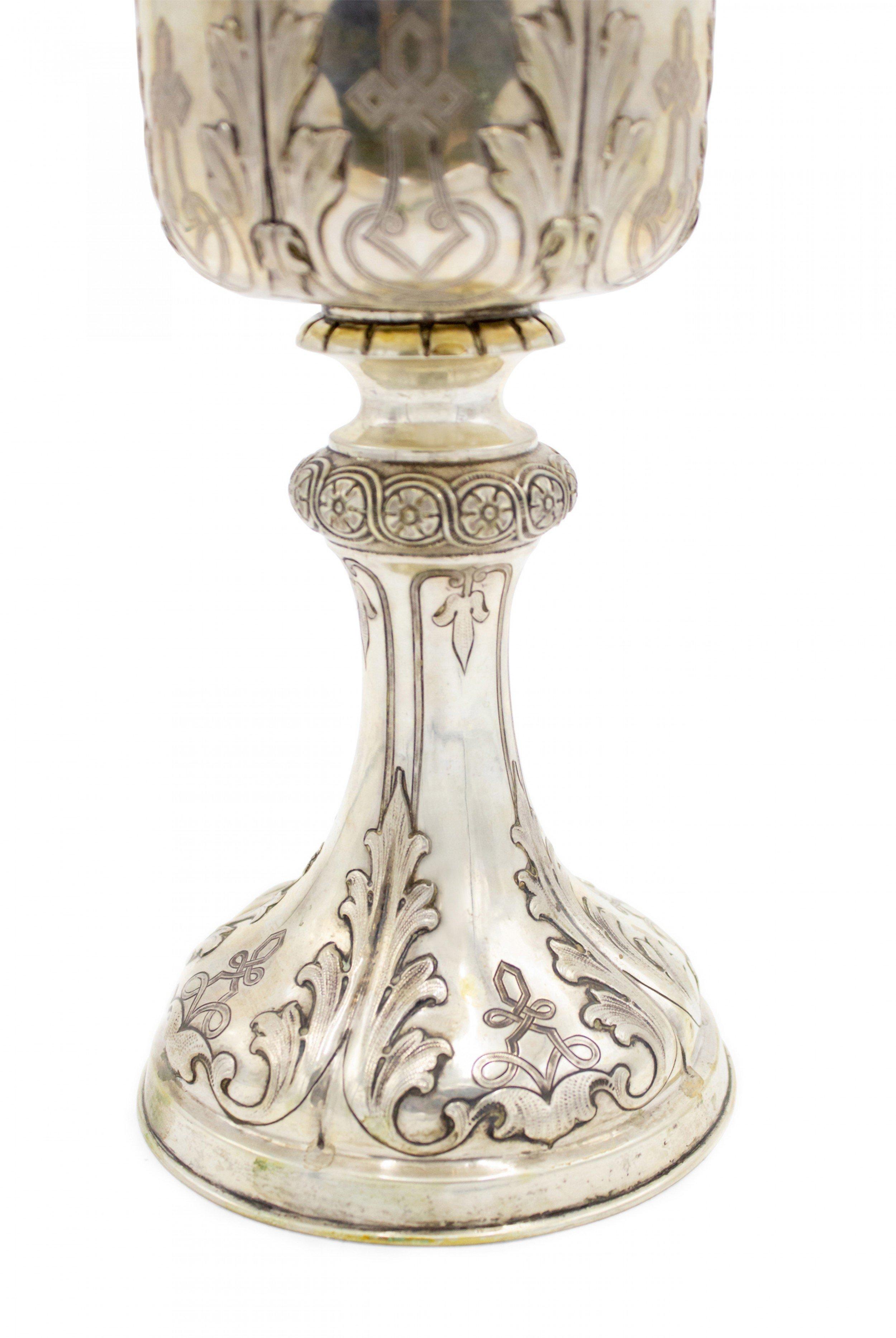 19th Century Italian Renaissance Style Silver Chalice For Sale