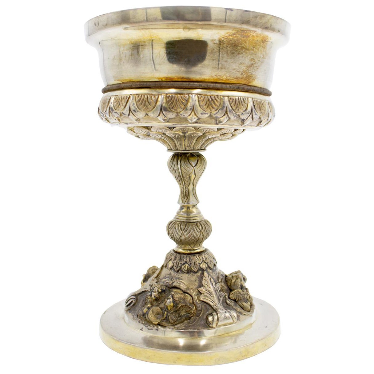 Italian Renaissance Style Silver Plate Chalice in vendita