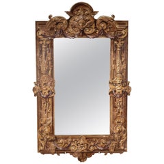 Vintage Italian Renaissance Style Trompe L'oeil Mirror