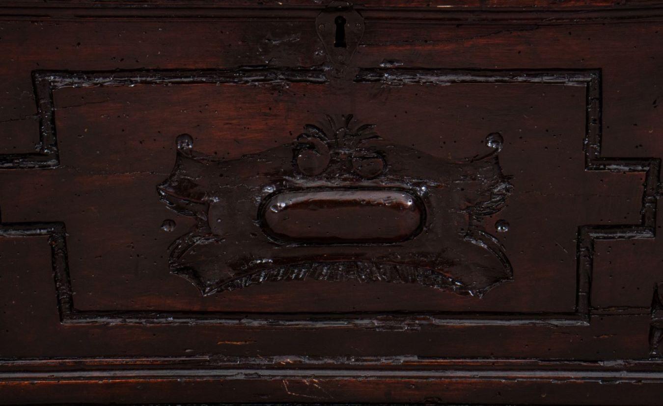 Italian Renaissance Style Walnut Cassone or Chest In Good Condition For Sale In New York, NY
