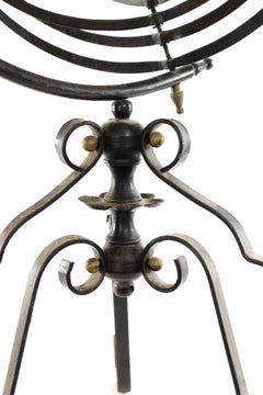 Italian Renaissance Style Wrought Iron Floor Armillary Globe