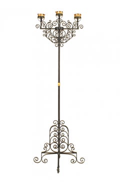 Italian Renaissance Style Wrought Iron Floor Torchiere