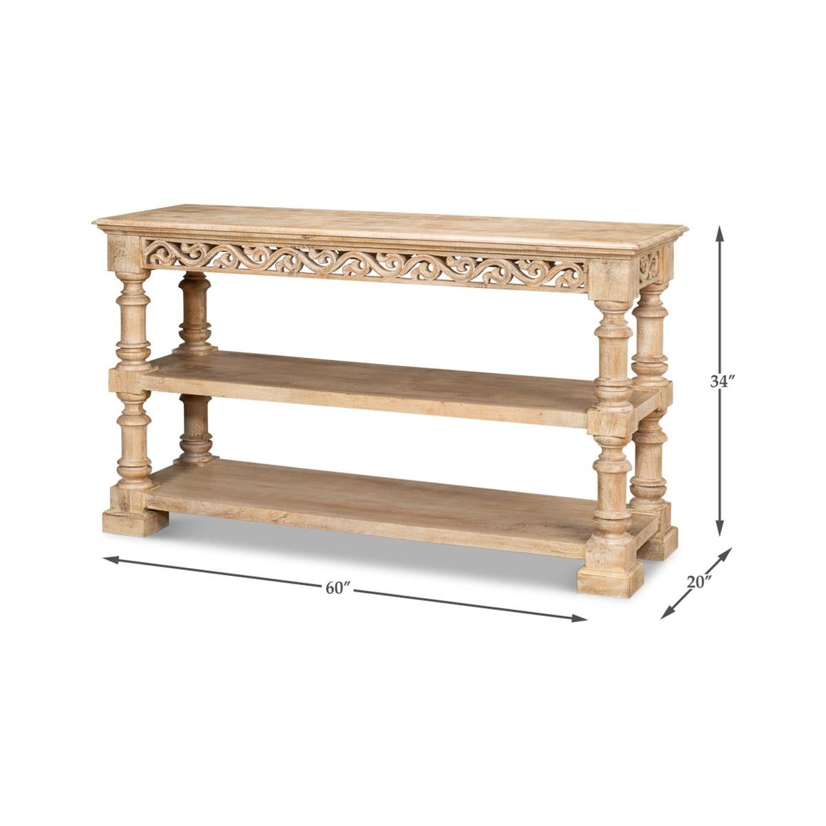 Table console à trois niveaux de la Renaissance italienne en vente 4