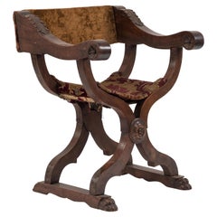Antique Italian Renaissance Walnut Armchair