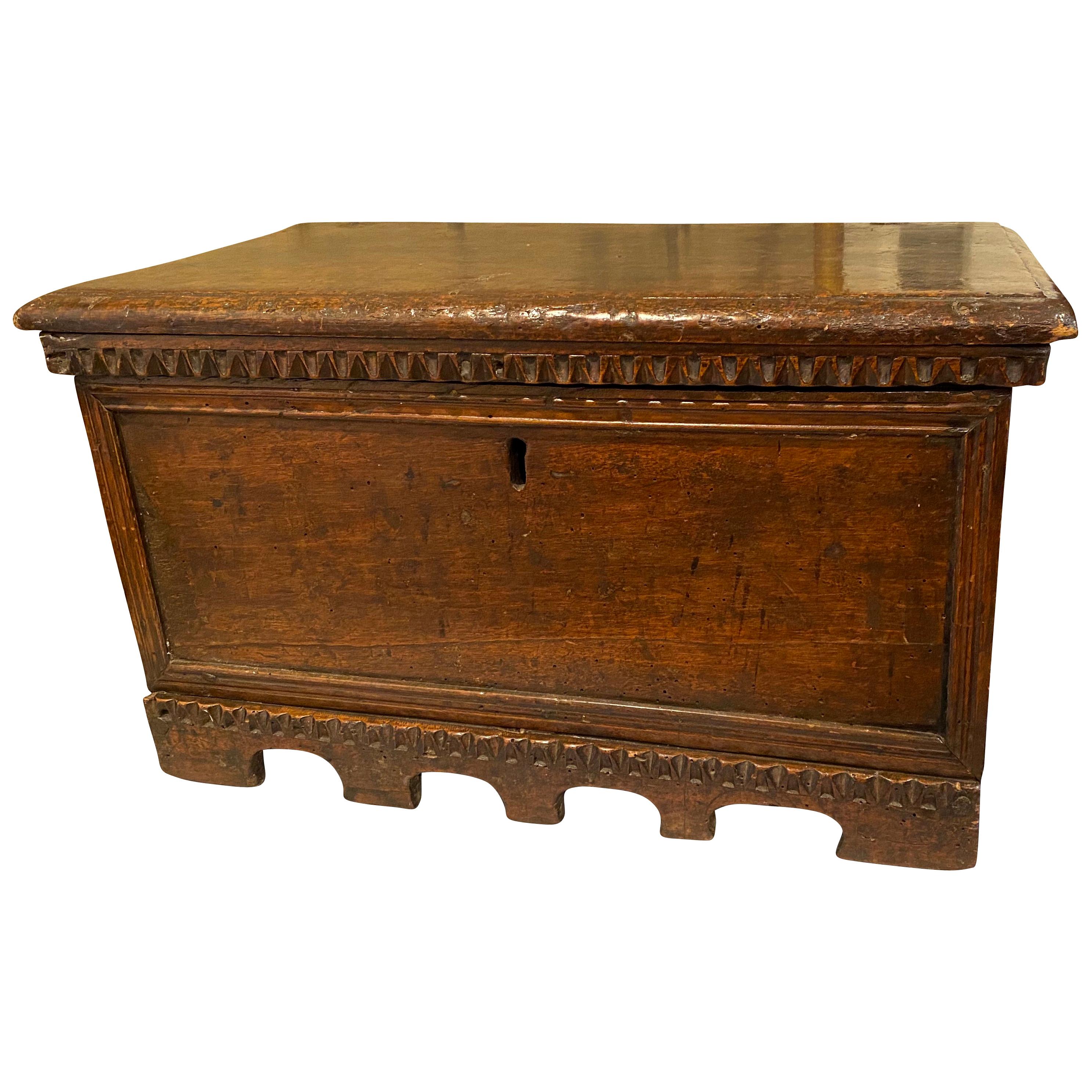 Italian Renaissance Walnut Box For Sale