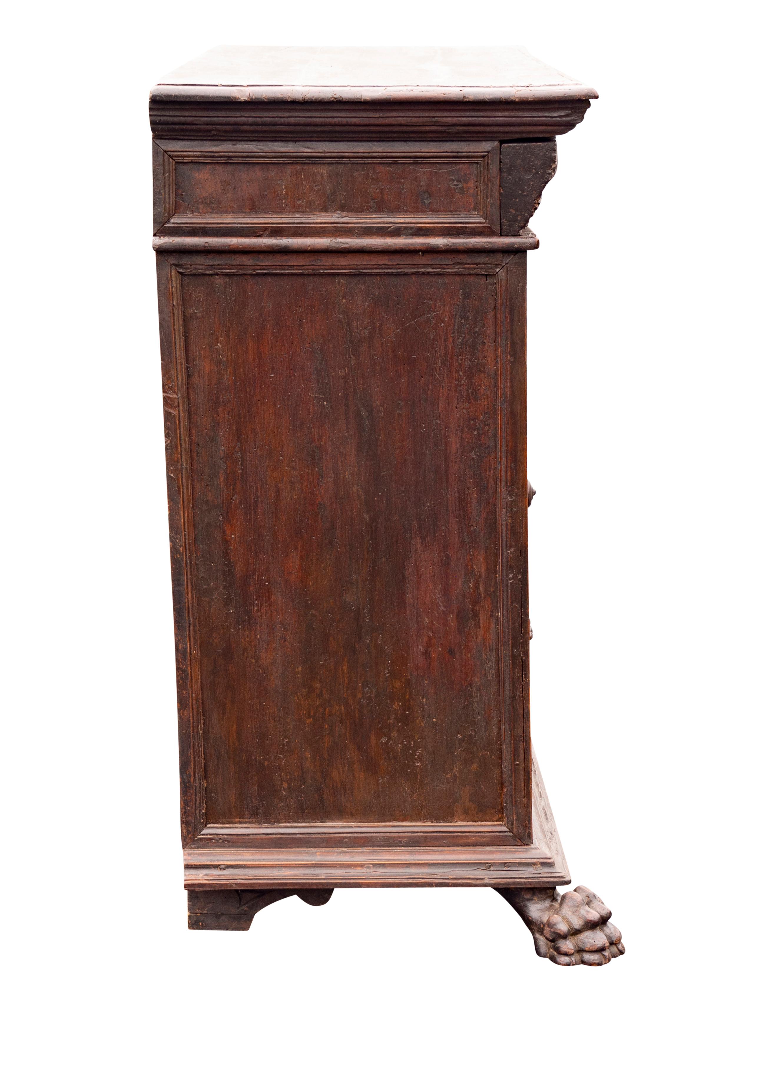 Italian Renaissance Walnut Cabinet In Good Condition For Sale In Essex, MA