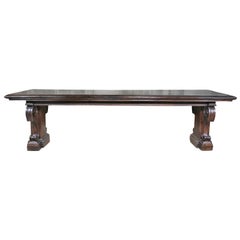 Antique Italian Renaissance Walnut Refectory Table