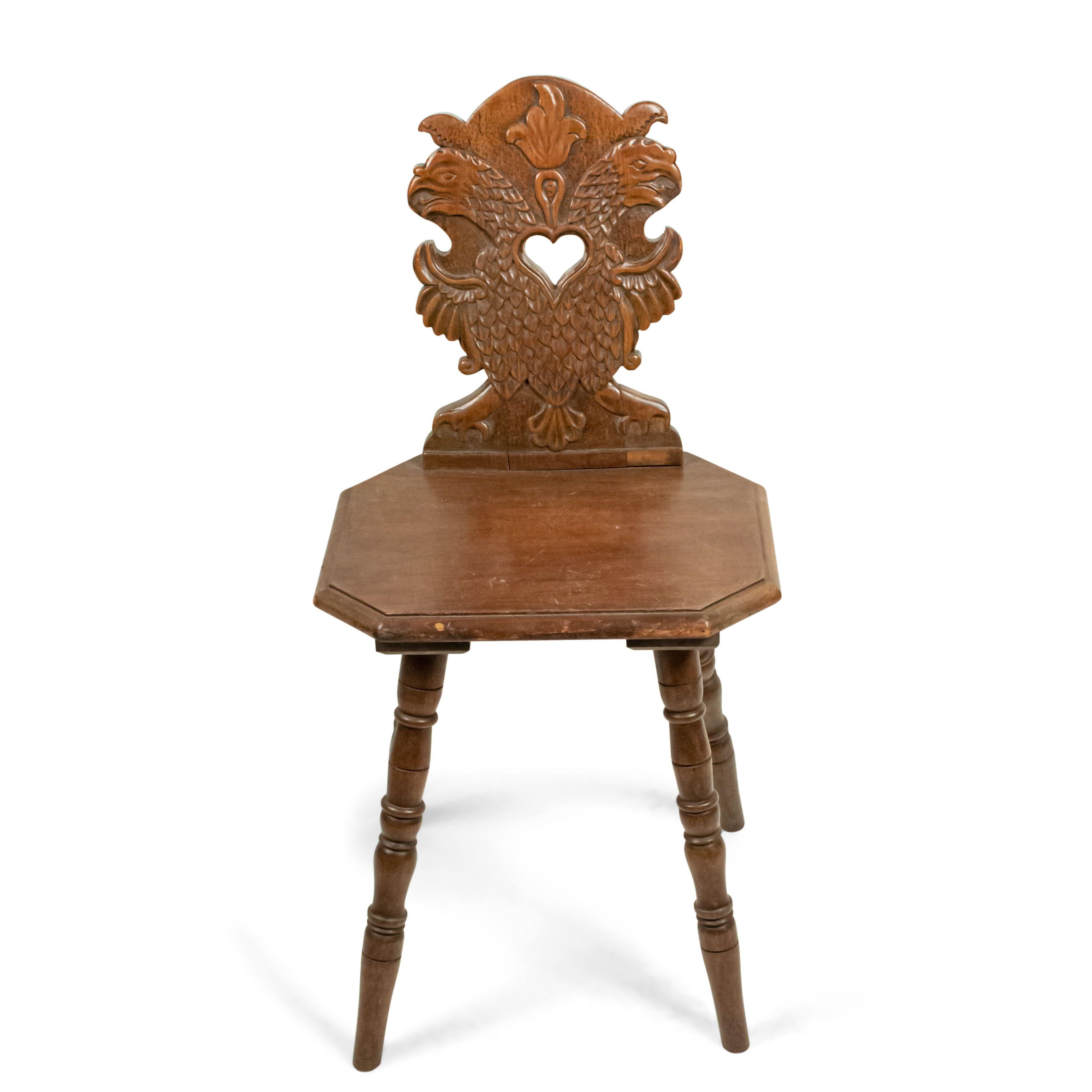 Italian Renaissance Walnut Sgabelli In Good Condition For Sale In New York, NY