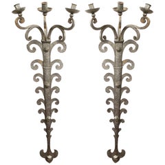 Italian Renaissance Wrought Iron Wall Sconces