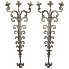 Italian Renaissance Wrought Iron Wall Sconces