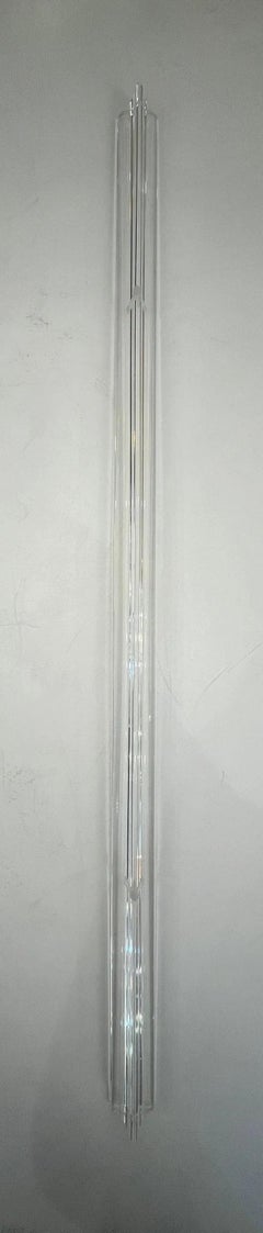 Italian Replacement Rod for Minimalist Satin Brass Crystal Murano Glass Sconces