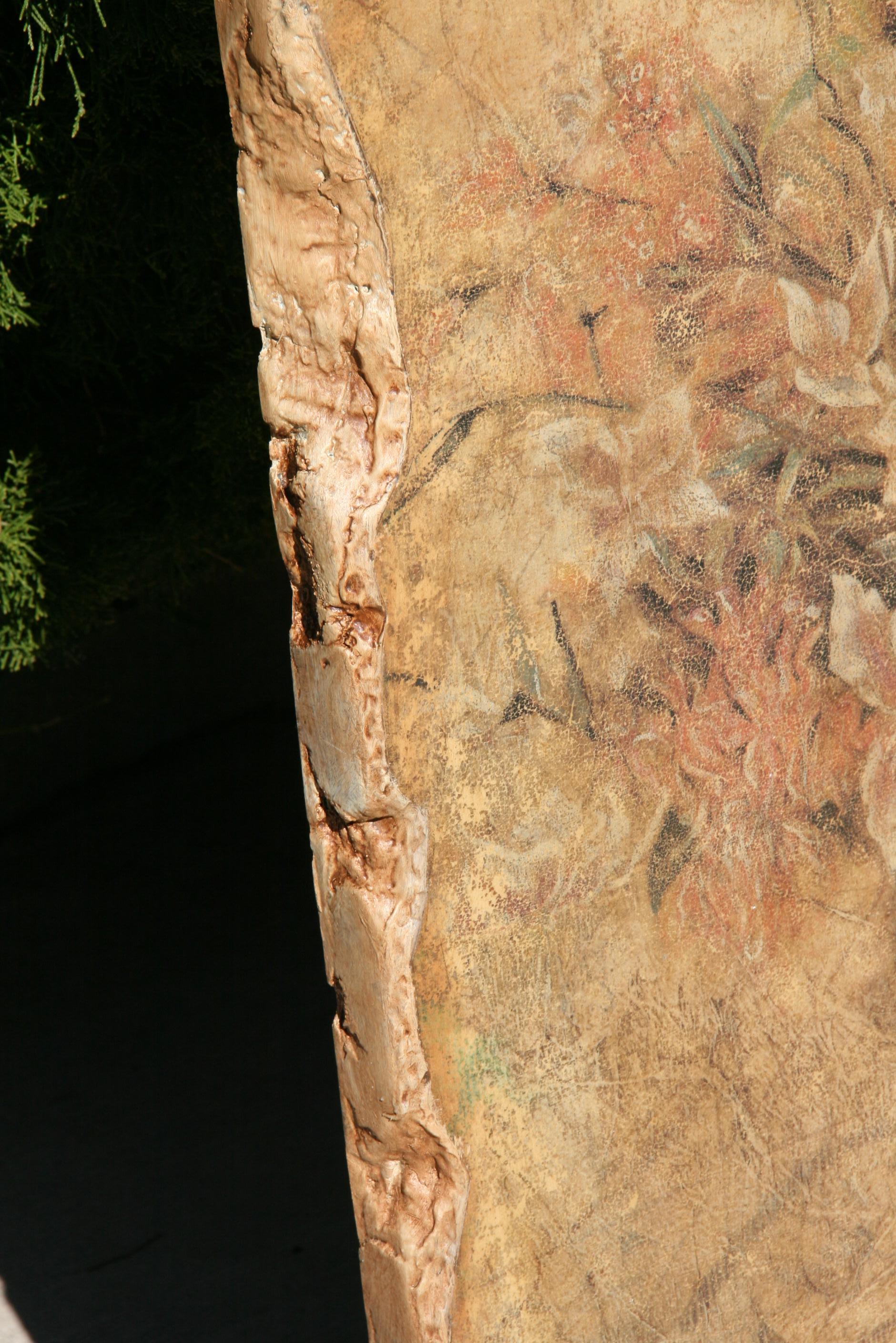 Italienische Replica Fresco-Wandtafel mit Blumenmuster  (Ende des 20. Jahrhunderts) im Angebot