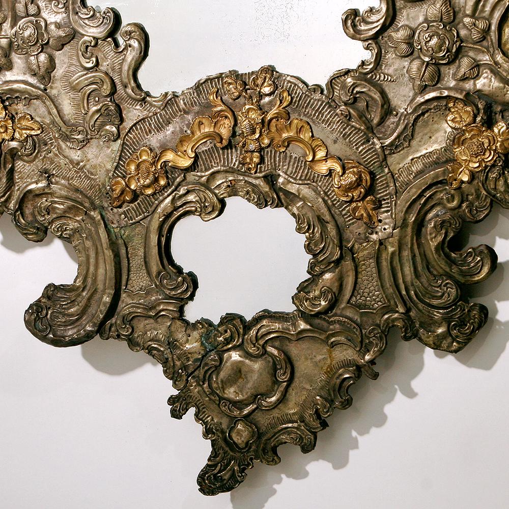 19th Century Italian Repousse Mirror  For Sale