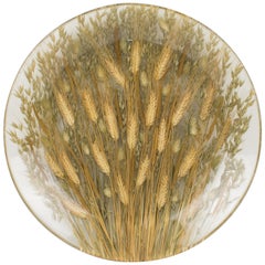 Italian Resin and Wheat Centerpiece Bowl Platter