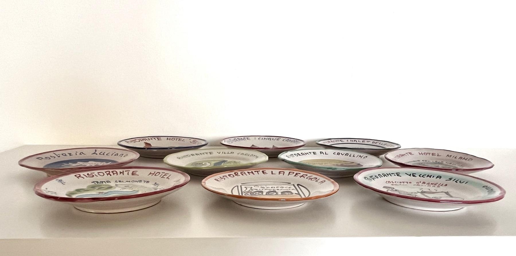 Italian Restaurant Ceramic Dinner Plates, Set of 10  For Sale 8