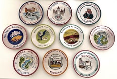 Italian Restaurant Ceramic Dinner Plates, Set of 10