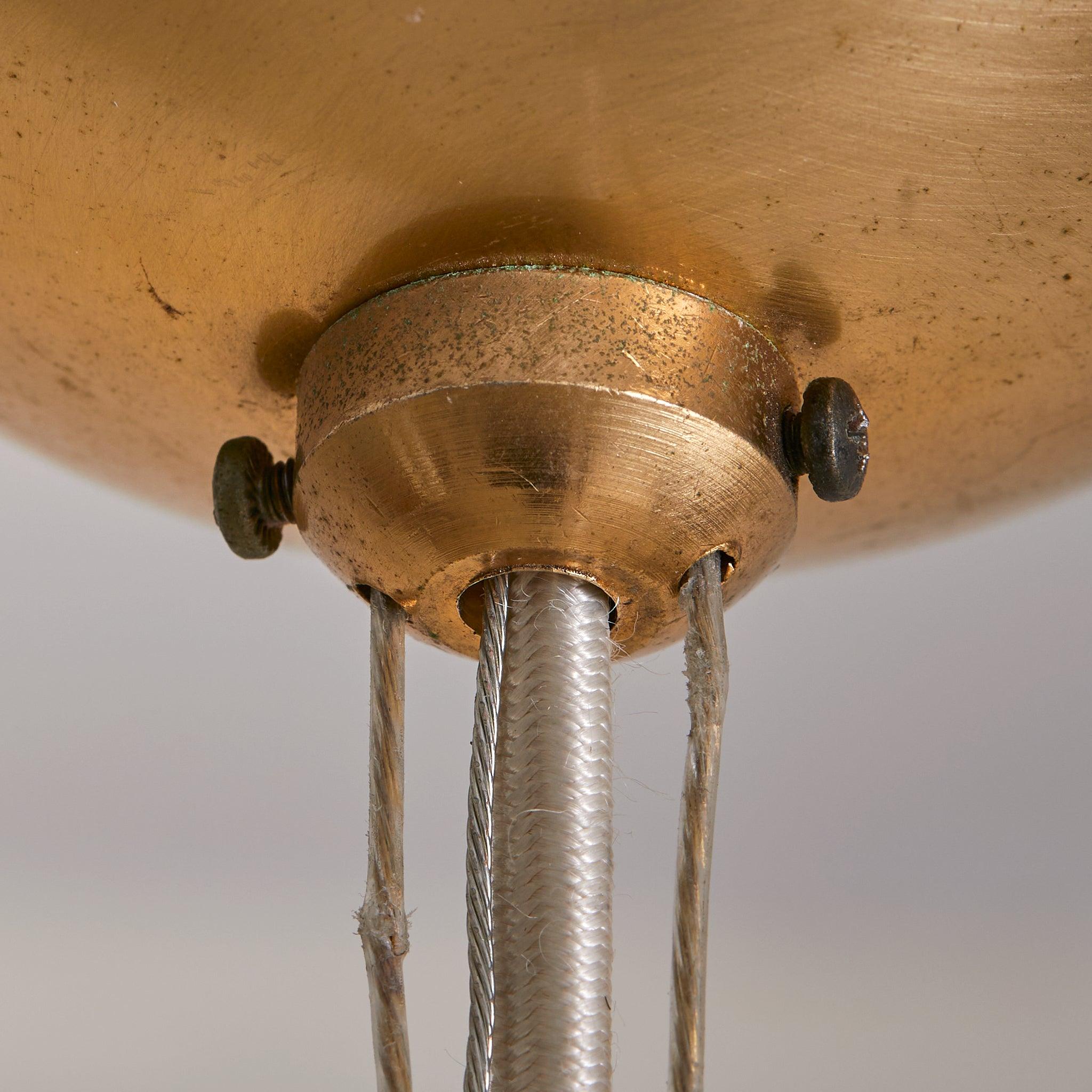 Italian Reticello Murano Glass Pendant, 1970s im Zustand „Gut“ im Angebot in Chicago, IL