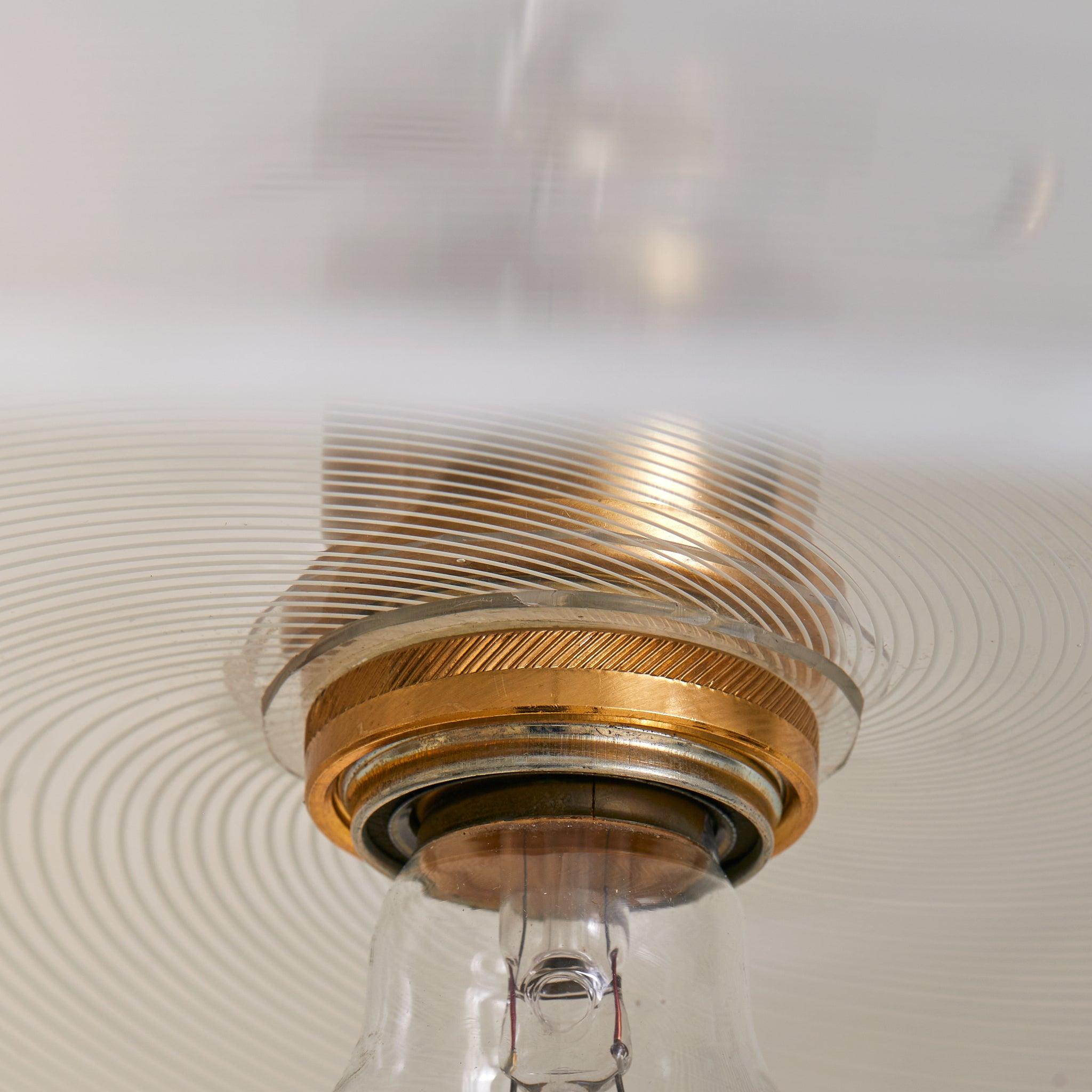 Italian Reticello Murano Glass Pendant, 1970s im Angebot 1