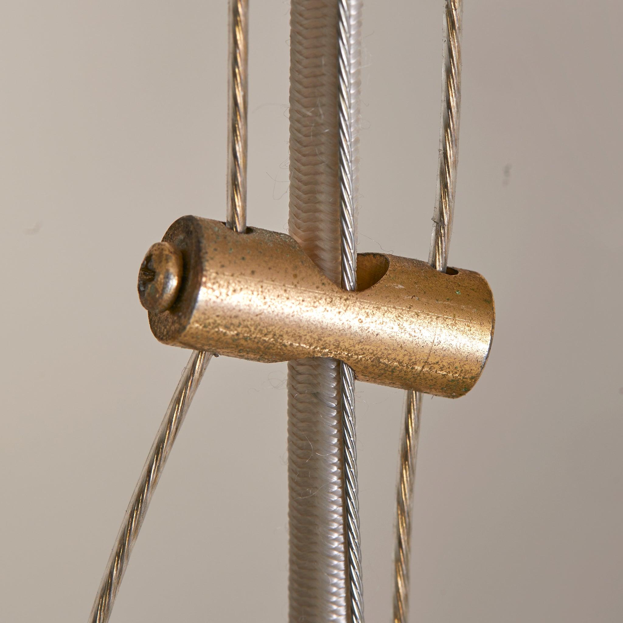 Italian Reticello Murano Glass Pendant, 1970s im Angebot 2