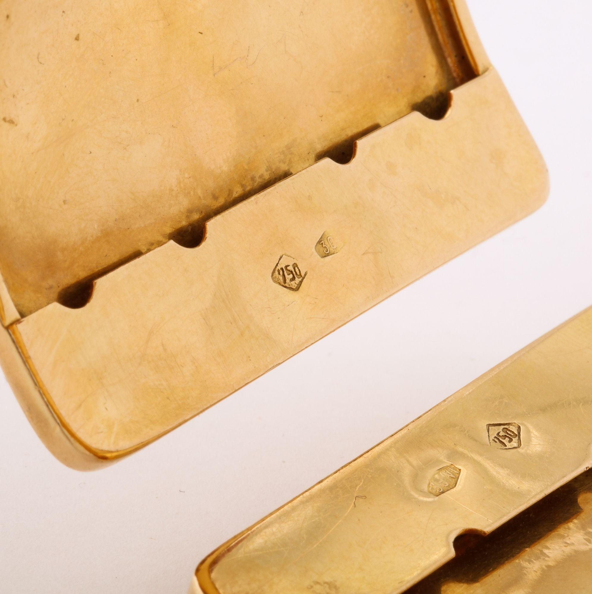 Italienisch Klassisch  Gravierte Manschette mit zweifarbigem Gold im Angebot 8