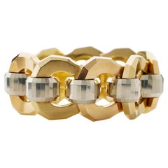 Bracelet rétro italien en or tricolore 18 carats