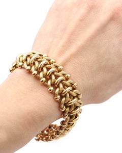 Italienisches Retro-Armband aus 18 Karat Gold, Vintage Goldarmband, Kettenarmband