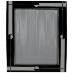 Italian Retro Deco Black and White Enamel Picture Frame